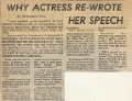 19791109 VIRGINIA McKENNA RE-WROTE SPEECH CN